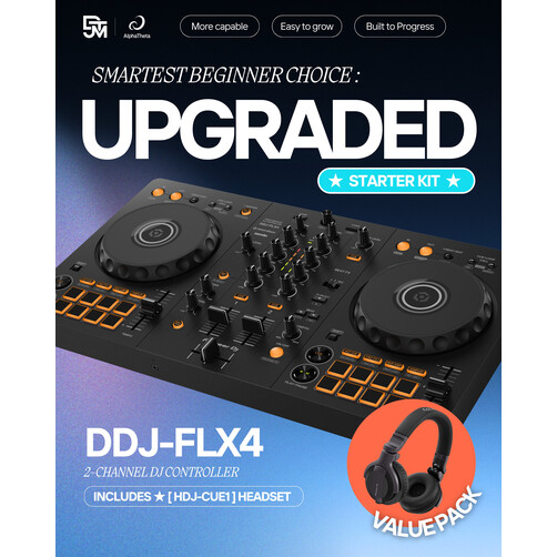 DJ Bundle | DDJ-FLX4 2-Channel DJ Controller x HDJ-CUE1 Headphones